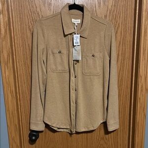 Thread & Supply Beige Button-Up Shirt